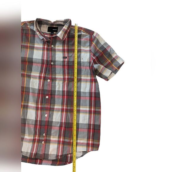 🛍️Hurley Button Up Collared Short Sleeve Shirt Size Large - Picture 5 of 6